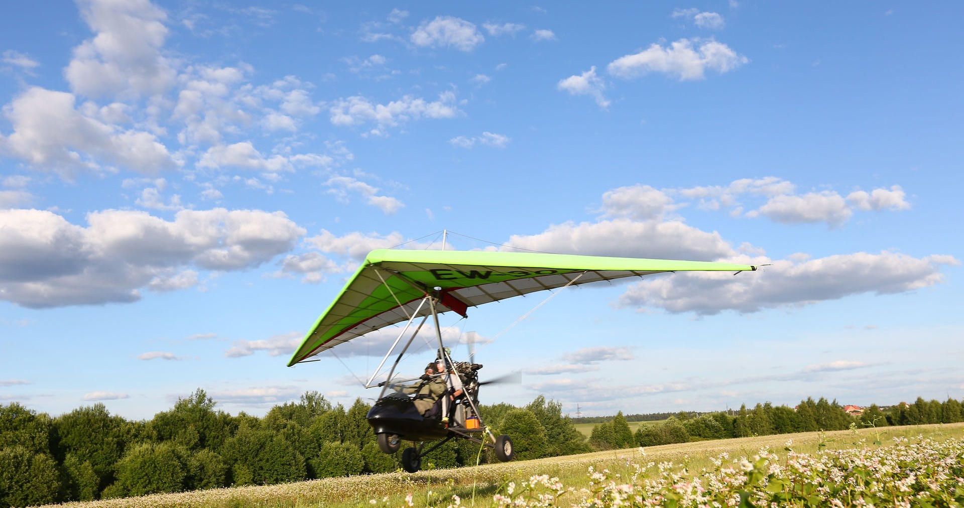 Полет на мотодельтаплане