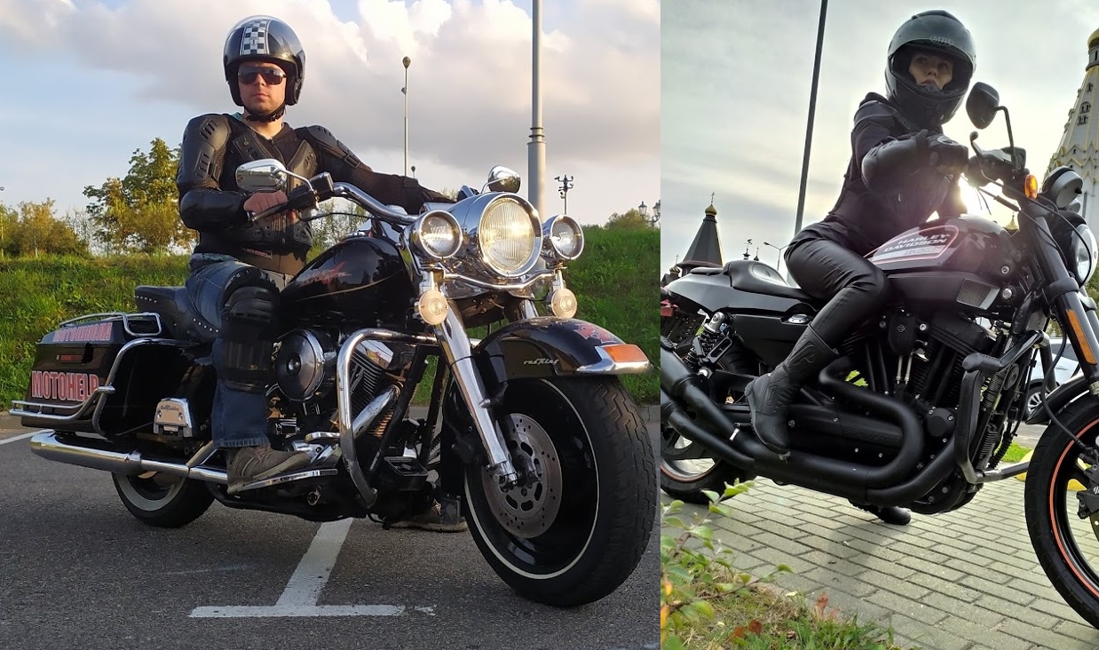 Катание на мотоцикле Harley-Davidson